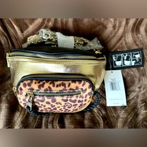 Steve Madden convertible bag w/gold chain- belt bag/shoulder bag/crossbody bag.